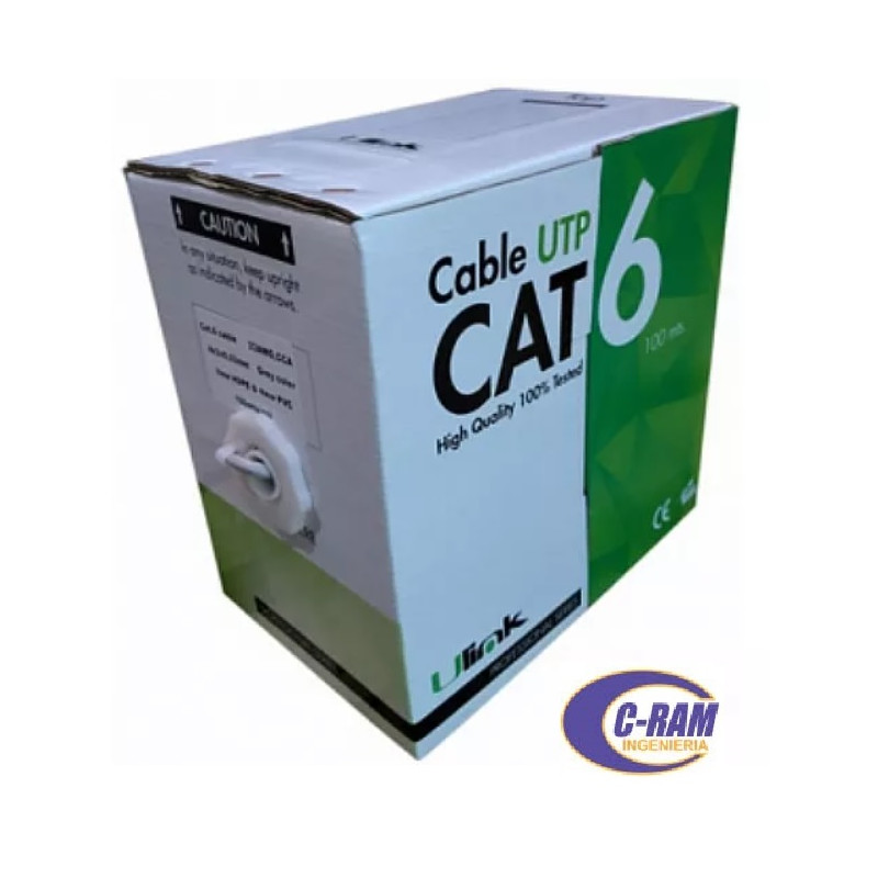 Bobina Cable de RED RJ45 CAT6 100Mts Ulink 