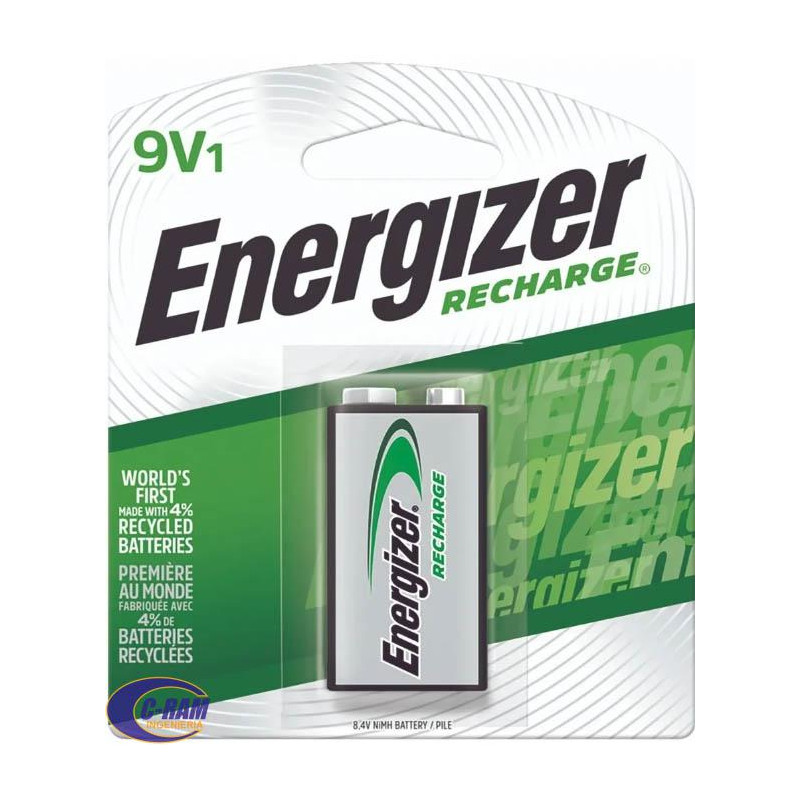 Bateria Recargables 9v x1 Energizer  