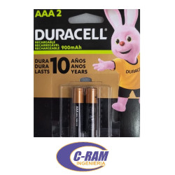2 Pila Recargable AAAx2 900mAh Duracell
