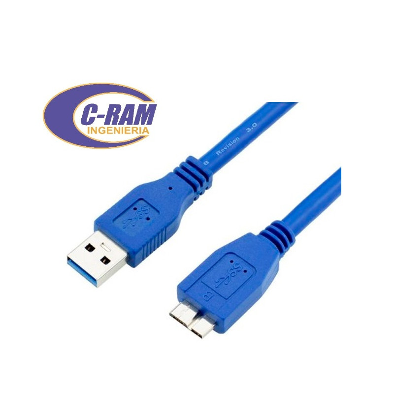 Cable USB 3 0 Macho a Micro USB 3 0 Azul 0 5 Mts