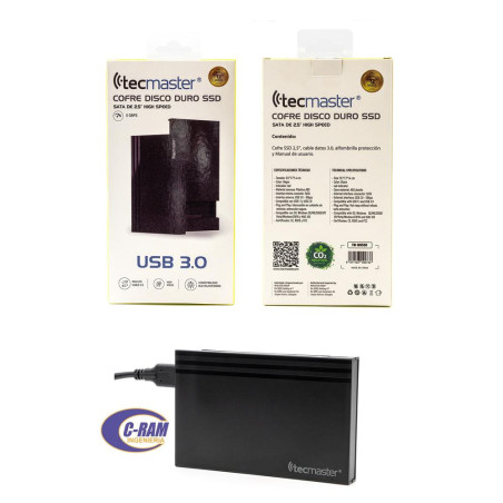 Cofre Para Disco Duro USB 3 0 a SSD Sata de 2 5 