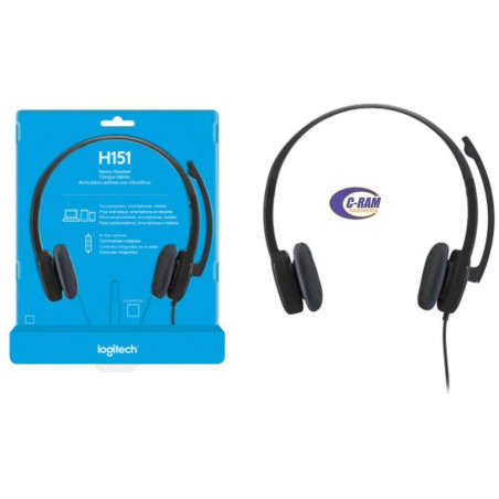 Audífonos Cintillo   Micro H151 Negros Logitech 