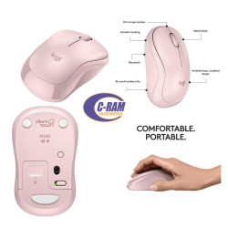 Mouse Logitech M240 Silent Inalámbrico Rosado