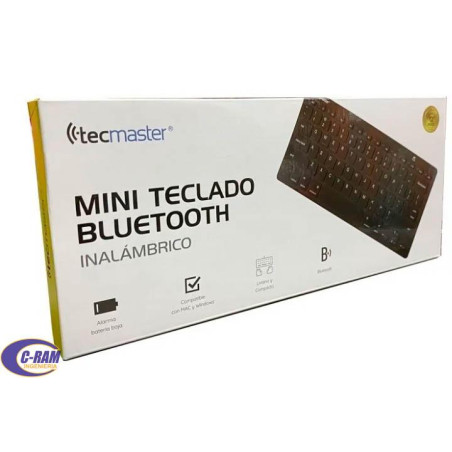 Mini Teclado Inalámbrico Bluetooth Negro Tecmaster