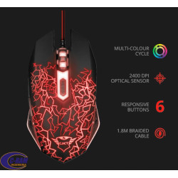 Mouse GXT 105 IZZA Gaming Illuminated TRUST 