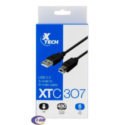 Cable Impresora Usb 2 0 1 8Mts Tipo A Macho/B Mach