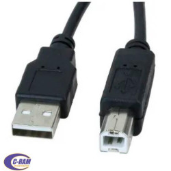 Cable Impresora Usb 2 0 3Mts Tipo A Macho/B Mach 