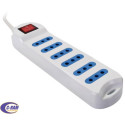 Alargador Multiple 6 Tomas 5mts Blanco Philco