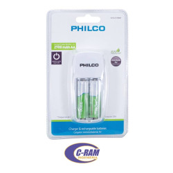 Cargador de Pilas  Tipo AA  AAA  9V Philco 