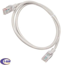 Cables de Red Categoría 5E  0 9 metros color Gris