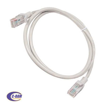 Cables de Red Categoría 5E  0 9 metros color Gris