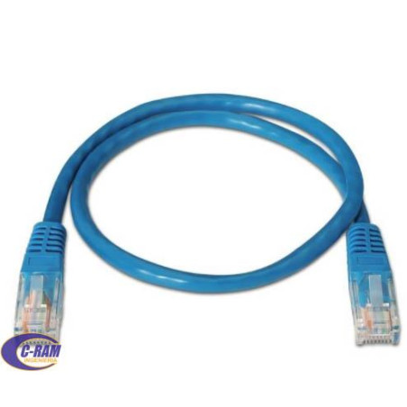 Cables de Red Categoría 5E  1 metro color Azul