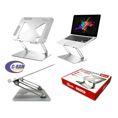 Soporte de Aluminio para Notebook Color Gris Utek