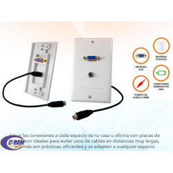 Placa de muro Gold VGA   Mini Jack 3 5mm