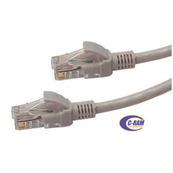 Cable de Red Patch Cord Cat6E  5 Mts Gris  10Gbits