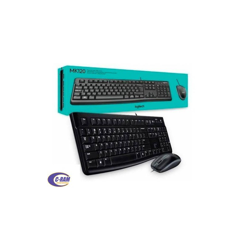 Kit Teclado Mouse USB MK120 Negro Logitech