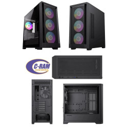 Gabinete GAMEMAX Defender Mesh Black Mid Tower ATX