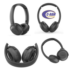 Audífonos con Micrófono Bluetooth Negros 15 Horas
