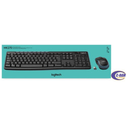 Kit Teclado Mouse MK270 Negro Inalámbrico Logitech
