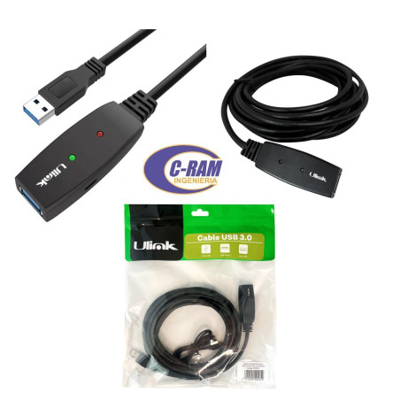 Cable de Extensión Activo USB 3 0 5Mts Ulink