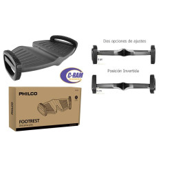 Soporta Descansa Pies Antideslizante Negro Philco