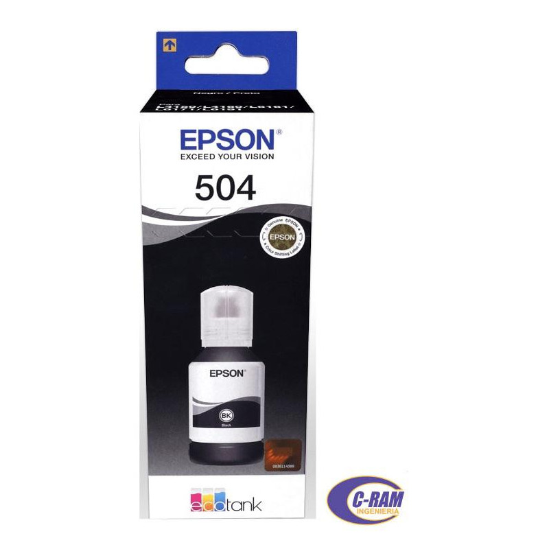 Botella de Tinta T504120 Negro 127Ml 504 EPSON