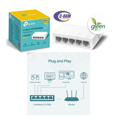Switch LS1005 8 Puertos 10/100 Mbps Tp-Link