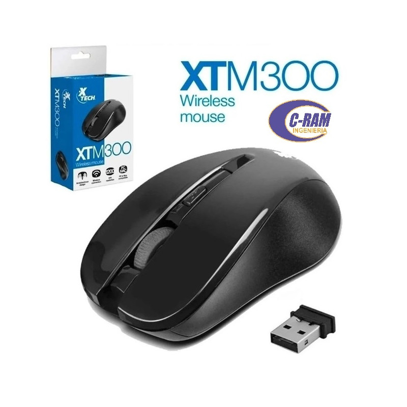 Mouse Xtech XTM-300 Inalámbrico Negro 1200 DPI
