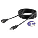 Cable Extensión USB-A Ultra 1 8 Mts  Negro Ultra