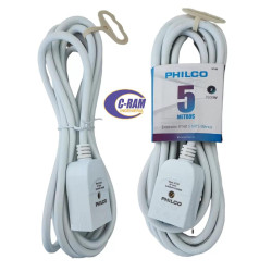 Alargador  Extensión 5 Mts Blanco  SEC  2500W