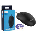 Mouse Alámbrico SPK7204  USB  Negro  Philco