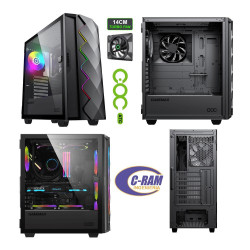 Gabinete Gamer ATX RGB Diamond COC Negro GameMax 