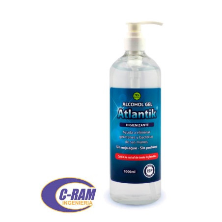 Alcohol Gel 1 Lt  al 70  Atlantik