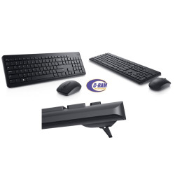 Kit Teclado  Mouse Inalámbrico Negro Dell KM3322W