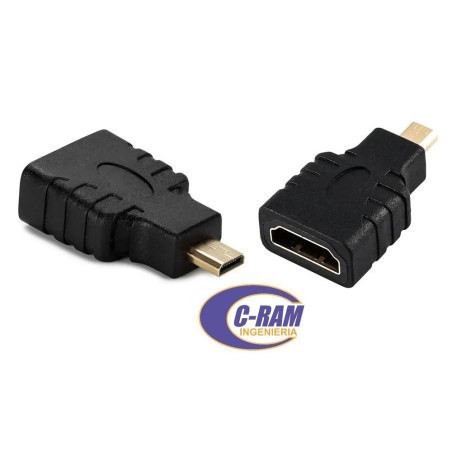 Adaptador Micro HDMI 1080p Macho a HDMI Hembra
