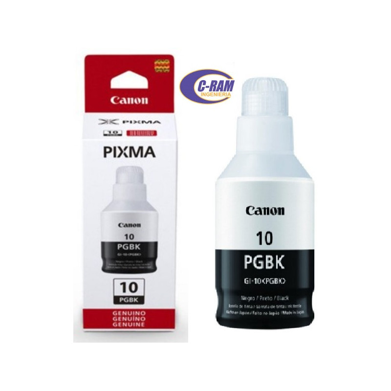 Botella de Tinta GI-10 Blank Negra 170ml Canon