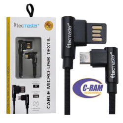 Cable Micro USB a USB 1Mts Reversible Tecmaster